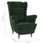 Sillón de terciopelo verde oscuro de vidaXL, Sillones - Ref: Foro24-324061, Precio: 228,93 €, Descuento: %