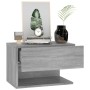 Mesita de noche de pared 2 uds color gris Sonoma de vidaXL, Mesitas de noche - Ref: Foro24-816949, Precio: 69,21 €, Descuento: %