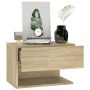Mesita de noche de pared 2 unidades color roble Sonoma de vidaXL, Mesitas de noche - Ref: Foro24-810960, Precio: 49,62 €, Des...