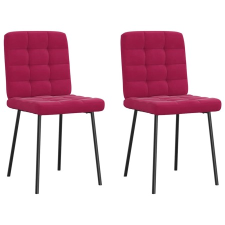 Sillas de comedor 2 unidades terciopelo rojo tinto en Sillas de comedor | Comprar online en Foru.es