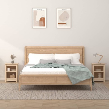 Mesitas de noche 2 uds madera maciza de pino 40x35x55 cm de vidaXL, Mesitas de noche - Ref: Foro24-820957, Precio: 71,84 €, D...