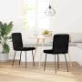 Sillas de comedor 2 unidades terciopelo negro en Sillas de comedor | Comprar online en Foru.es