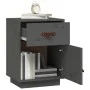 Mesita de noche madera maciza de pino gris 40x34x55 cm de vidaXL, Mesitas de noche - Ref: Foro24-818309, Precio: 50,06 €, Des...
