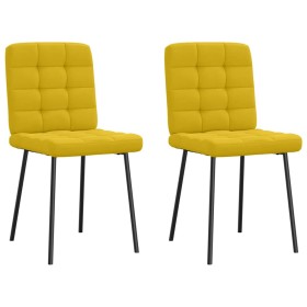 Sillas de comedor 2 unidades terciopelo amarillo en Sillas de comedor | Comprar online en Foru.es