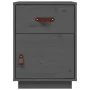 Mesita de noche madera maciza de pino gris 40x34x55 cm de vidaXL, Mesitas de noche - Ref: Foro24-818309, Precio: 50,06 €, Des...