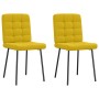 Sillas de comedor 2 unidades terciopelo amarillo en Sillas de comedor | Comprar online en Foru.es