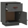 Mesita de noche madera maciza de pino gris 40x34x55 cm de vidaXL, Mesitas de noche - Ref: Foro24-818309, Precio: 50,06 €, Des...