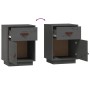 Mesita de noche madera maciza de pino gris 40x34x55 cm de vidaXL, Mesitas de noche - Ref: Foro24-818309, Precio: 50,60 €, Des...
