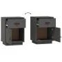 Mesita de noche madera maciza de pino gris 40x34x55 cm de vidaXL, Mesitas de noche - Ref: Foro24-818309, Precio: 50,06 €, Des...
