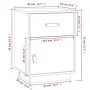 Mesita de noche madera maciza de pino gris 40x34x55 cm de vidaXL, Mesitas de noche - Ref: Foro24-818309, Precio: 50,06 €, Des...