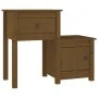 Mesita de noche madera maciza pino marrón miel 79,5x38x65,5 cm de vidaXL, Mesitas de noche - Ref: Foro24-814545, Precio: 61,5...