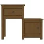 Mesita de noche madera maciza pino marrón miel 79,5x38x65,5 cm de vidaXL, Mesitas de noche - Ref: Foro24-814545, Precio: 61,5...