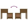 Mesita de noche madera maciza pino marrón miel 79,5x38x65,5 cm de vidaXL, Mesitas de noche - Ref: Foro24-814545, Precio: 61,5...