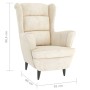Sillón de terciopelo blanco crema de vidaXL, Sillones - Ref: Foro24-324068, Precio: 222,57 €, Descuento: %