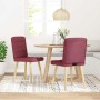 Sillas de comedor 2 unidades tela rojo tinto en Sillas de comedor | Comprar online en Foru.es