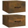 Mesitas de noche de pared 2 uds roble ahumado 35x35x20 cm de vidaXL, Mesitas de noche - Ref: Foro24-817580, Precio: 54,10 €, ...