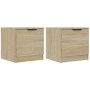 Mesitas de noche 2 unidades color roble Sonoma 40x39x40 cm de vidaXL, Mesitas de noche - Ref: Foro24-811203, Precio: 57,20 €,...
