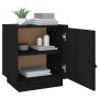 Mesitas de noche 2 uds madera maciza de pino negro 40x34x45 cm de vidaXL, Mesitas de noche - Ref: Foro24-818284, Precio: 64,2...