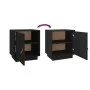 Bedside tables 2 pcs solid black pine wood 40x34x45 cm by vidaXL, Nightstands - Ref: Foro24-818284, Price: 64,25 €, Discount: %