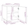 Mesitas de noche 2 uds madera maciza de pino negro 40x34x45 cm de vidaXL, Mesitas de noche - Ref: Foro24-818284, Precio: 64,2...