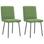 Sillas de comedor 2 unidades terciopelo verde claro en Sillas de comedor | Comprar online en Foru.es