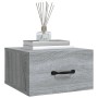 Mesita de noche de pared color gris Sonoma 35x35x20 cm de vidaXL, Mesitas de noche - Ref: Foro24-817581, Precio: 28,07 €, Des...