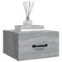 Mesita de noche de pared color gris Sonoma 35x35x20 cm de vidaXL, Mesitas de noche - Ref: Foro24-817581, Precio: 27,54 €, Des...