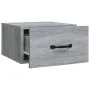 Mesita de noche de pared color gris Sonoma 35x35x20 cm de vidaXL, Mesitas de noche - Ref: Foro24-817581, Precio: 27,54 €, Des...