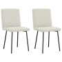 Sillas de comedor 2 unidades terciopelo crema en Sillas de comedor | Comprar online en Foru.es