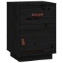Mesitas de noche 2 uds madera maciza de pino negro 40x34x55 cm de vidaXL, Mesitas de noche - Ref: Foro24-818314, Precio: 81,9...