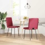 Sillas de comedor 2 unidades cuero sintético rojo tinto en Sillas de comedor | Comprar online en Foru.es