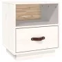 Mesita de noche madera maciza de pino blanca 40x34x45 cm de vidaXL, Mesitas de noche - Ref: Foro24-818297, Precio: 56,35 €, D...
