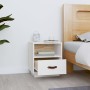 Mesita de noche madera maciza de pino blanca 40x34x45 cm de vidaXL, Mesitas de noche - Ref: Foro24-818297, Precio: 57,09 €, D...