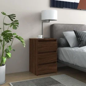 Mesita de noche madera contrachapada roble marrón 40x35x62,5 cm de vidaXL, Mesitas de noche - Ref: Foro24-815175, Precio: 61,...