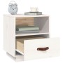 Mesita de noche madera maciza de pino blanca 40x34x45 cm de vidaXL, Mesitas de noche - Ref: Foro24-818297, Precio: 57,09 €, D...