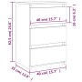 Mesita de noche madera contrachapada roble marrón 40x35x62,5 cm de vidaXL, Mesitas de noche - Ref: Foro24-815175, Precio: 65,...