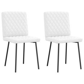 Sillas de comedor 2 unidades cuero sintético blanco en Sillas de comedor | Comprar online en Foru.es