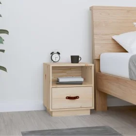 Solid pine wood bedside table 40x34x45 cm by vidaXL, Nightstands - Ref: Foro24-818295, Price: 47,93 €, Discount: %