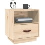 Mesita de noche madera maciza de pino 40x34x45 cm de vidaXL, Mesitas de noche - Ref: Foro24-818295, Precio: 48,74 €, Descuent...