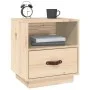 Mesita de noche madera maciza de pino 40x34x45 cm de vidaXL, Mesitas de noche - Ref: Foro24-818295, Precio: 47,93 €, Descuent...