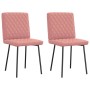 Sillas de comedor 2 unidades cuero sintético rosa en Sillas de comedor | Comprar online en Foru.es