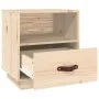 Mesita de noche madera maciza de pino 40x34x45 cm de vidaXL, Mesitas de noche - Ref: Foro24-818295, Precio: 47,93 €, Descuent...