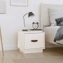 Mesita de noche madera maciza de pino blanco 40x34x35 cm de vidaXL, Mesitas de noche - Ref: Foro24-818287, Precio: 38,08 €, D...