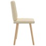 Sillas de comedor 2 unidades tela color crema en Sillas de comedor | Comprar online en Foru.es