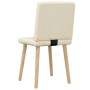 Sillas de comedor 2 unidades tela color crema en Sillas de comedor | Comprar online en Foru.es