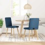 Sillas de comedor 2 unidades tela azul en Sillas de comedor | Comprar online en Foru.es