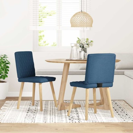 Sillas de comedor 2 unidades tela azul en Sillas de comedor | Comprar online en Foru.es