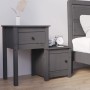 Mesita de noche madera maciza de pino gris 79,5x38x65,5 cm de vidaXL, Mesitas de noche - Ref: Foro24-814543, Precio: 73,33 €,...