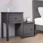 Mesita de noche madera maciza de pino gris 79,5x38x65,5 cm de vidaXL, Mesitas de noche - Ref: Foro24-814543, Precio: 65,34 €,...
