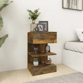 Nachttisch aus geräuchertem Eichensperrholz 40x35x65 cm von vidaXL, Nachttische - Ref: Foro24-816041, Preis: 47,41 €, Rabatt: %